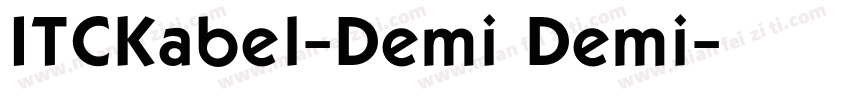 ITCKabel-Demi Demi字体转换